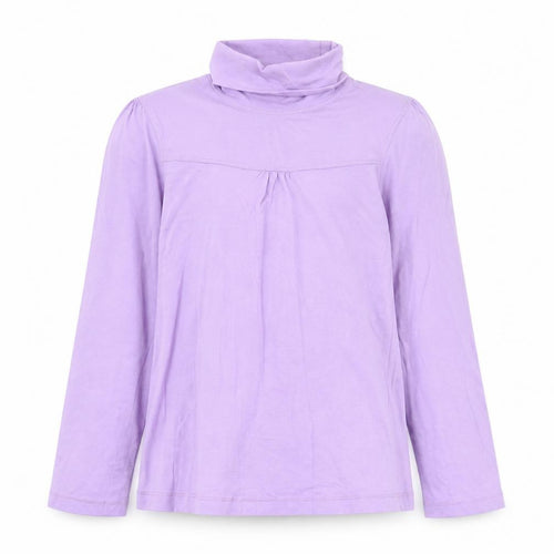 YFK Girls Purple  Cotton Basic T-Shirt Size 10 Years Roll Neck