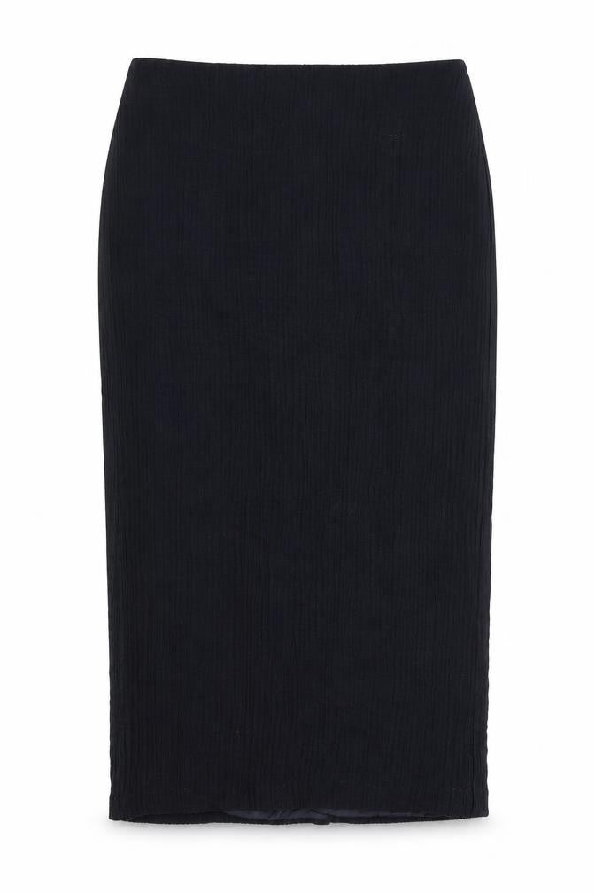 CARACTERE Womens Blue  Viscose Straight & Pencil Skirt Size 10   Zip