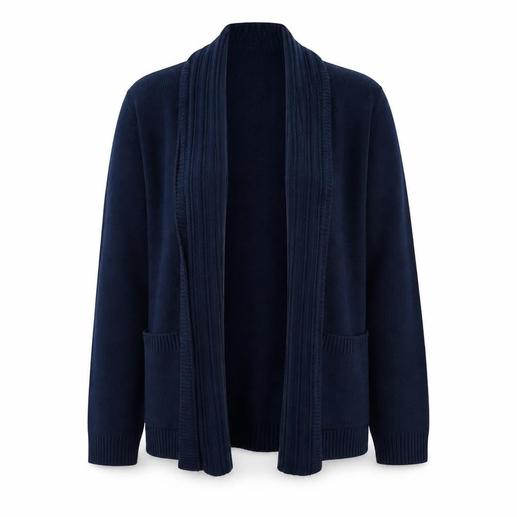 Just Elegance Womens Blue Square Neck  Acrylic Cardigan Jumper Size M