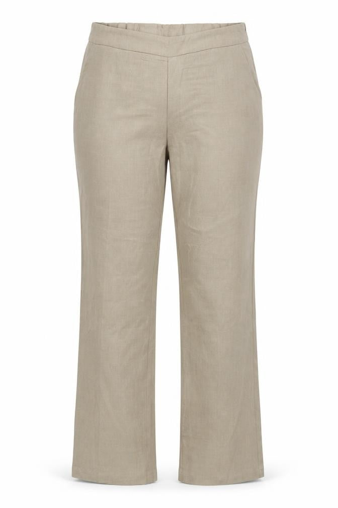 Marks and Spencer Womens Beige  Polyester Trousers  Size 12 L28 in Slim