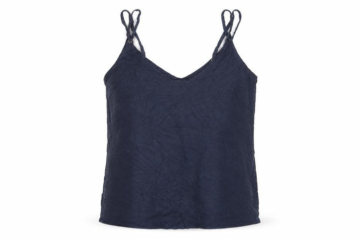 Mango Womens Blue Polyester Camisole Tank Size M V-Neck