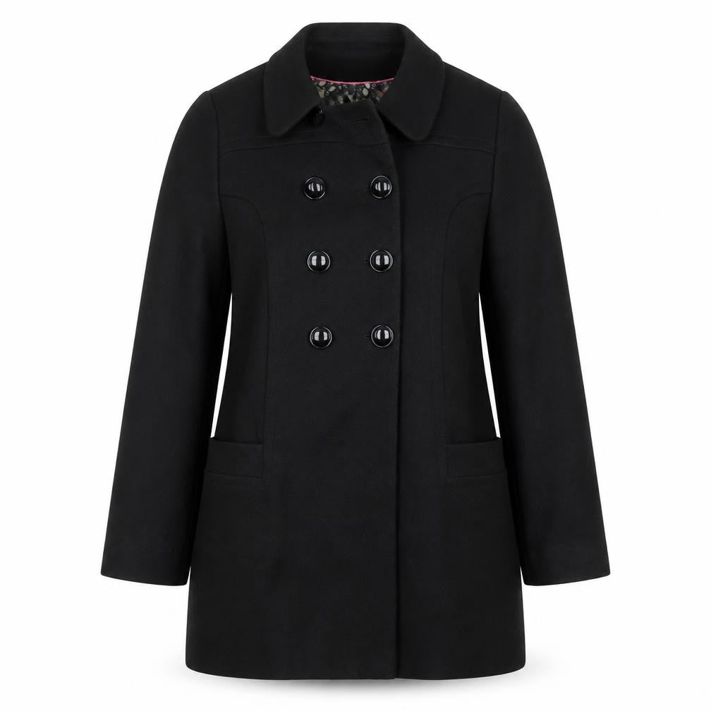 Front view of Next women’s black jacket, size UK 10, button