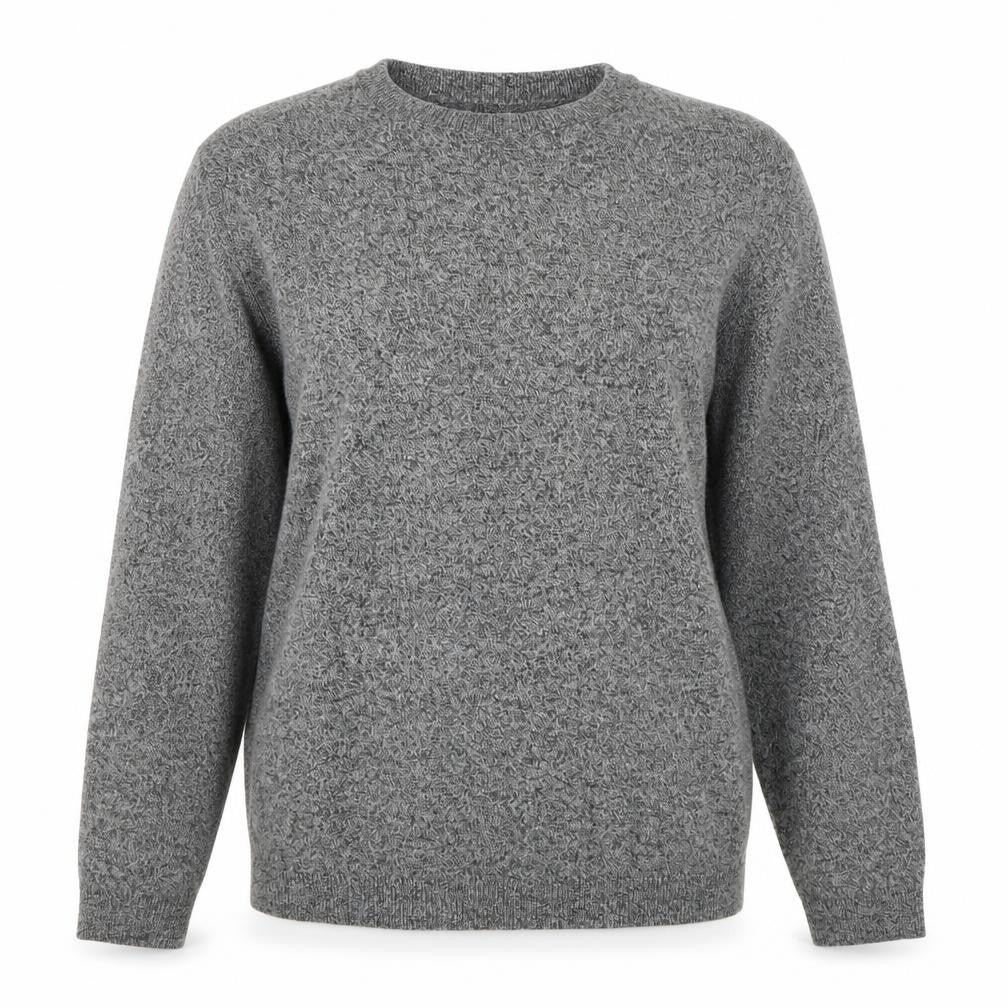 Front view of Topman women’s grey round neck cotton jumper, size S