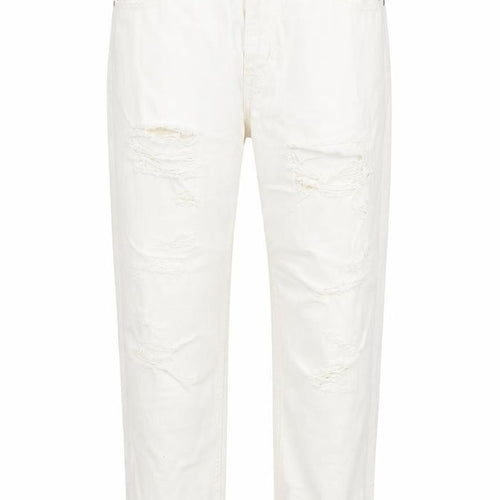 Topshop Womens Beige  Cotton Straight Jeans Size 30 L30 in Regular Button