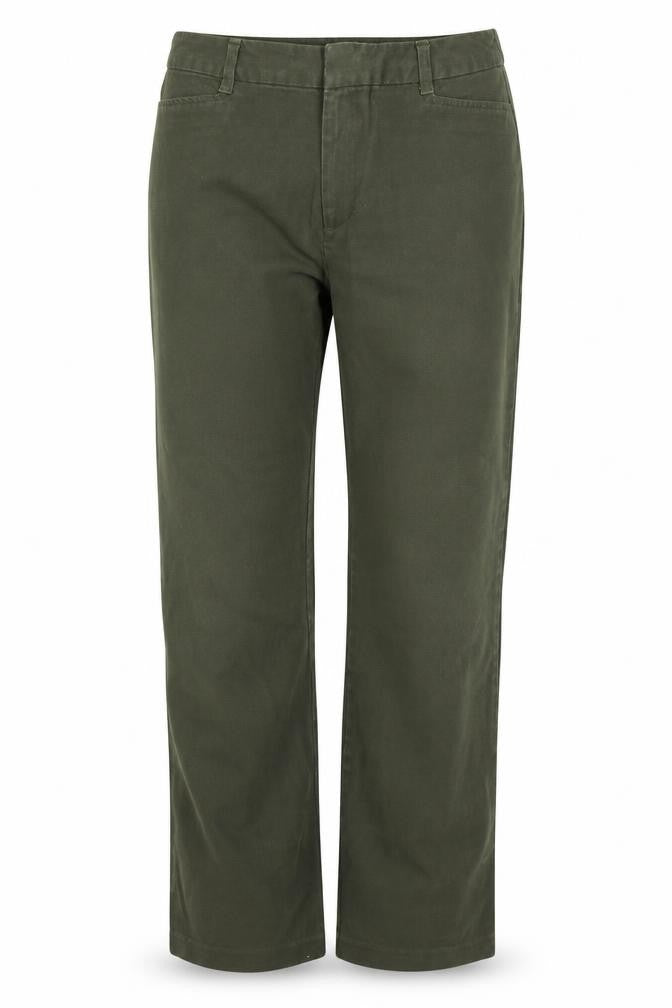St Johns Bay Womens Green  Cotton Straight Jeans Size 10 L30 in Regular Button