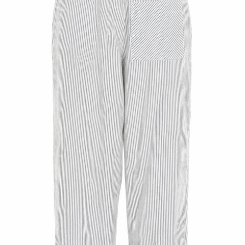 Topshop Womens Multicoloured Striped Viscose Trousers  Size 6 L25 in Regular