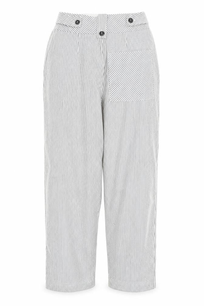 Topshop Womens Multicoloured Striped Viscose Trousers  Size 6 L25 in Regular
