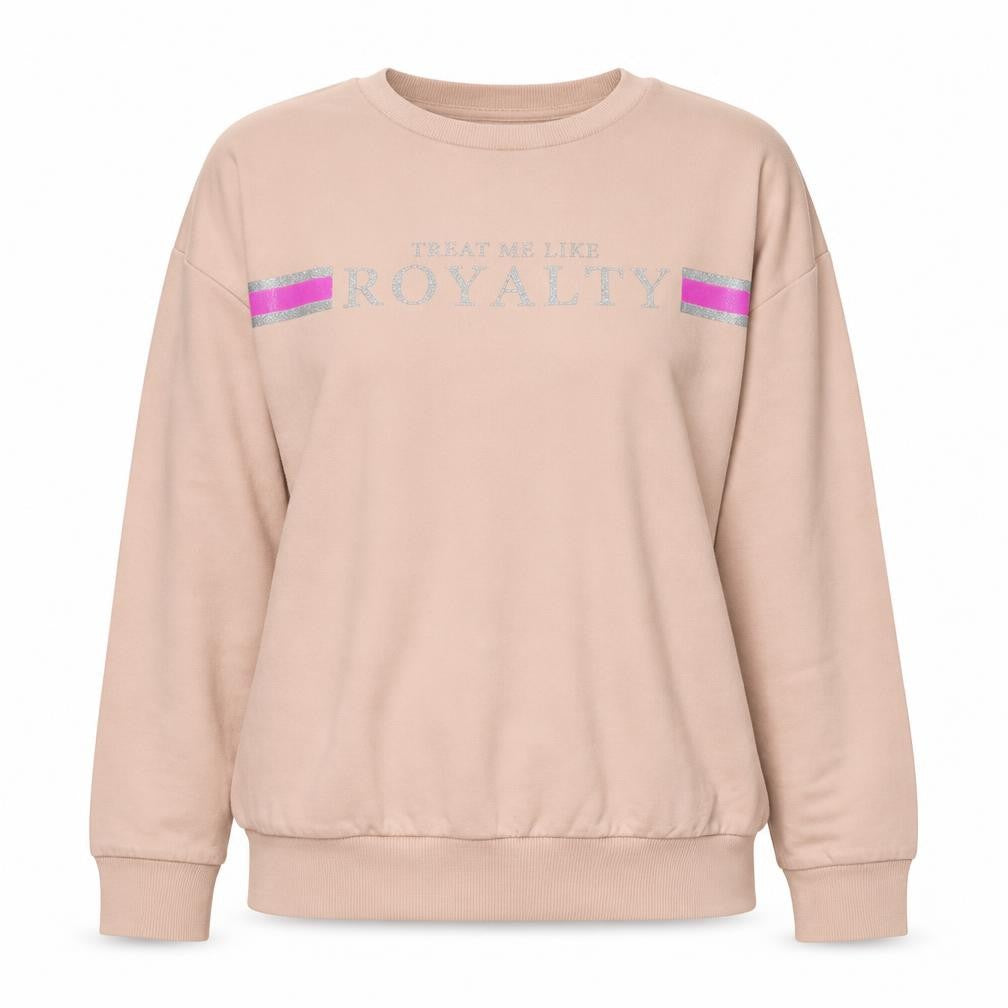 Front view of Next women’s pink cotton pullover sweatshirt, size M