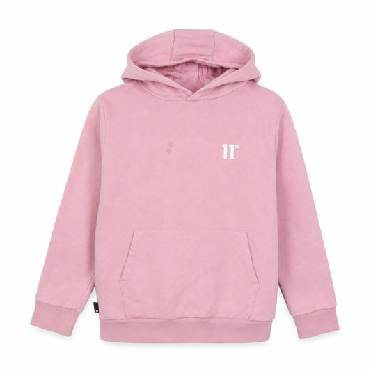 Eleven Degrees Girls Pink  Cotton Pullover Hoodie Size 10-11 Years  Pullover