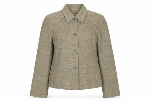 Front view of Wallis women’s green jacket blazer, size UK 12, button