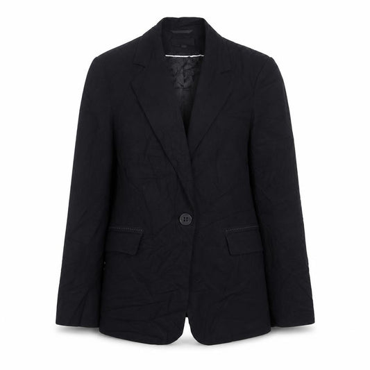 Front view of Marks & Spencer women’s black jacket blazer, size UK 8, button