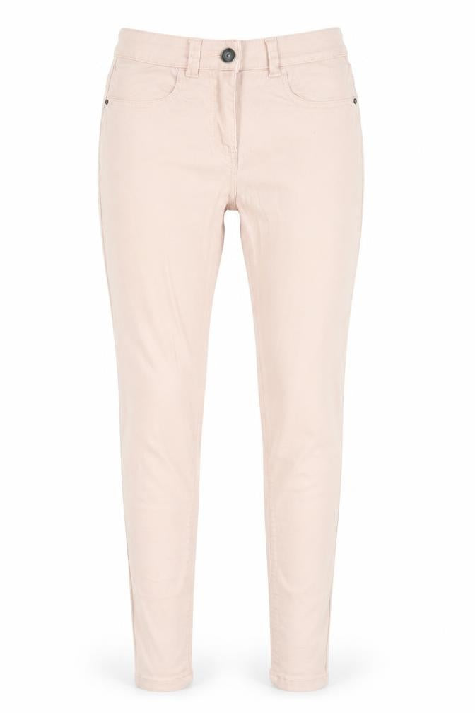 M&Co Womens Pink  Cotton Skinny Jeans Size 8 L29 in Regular Button