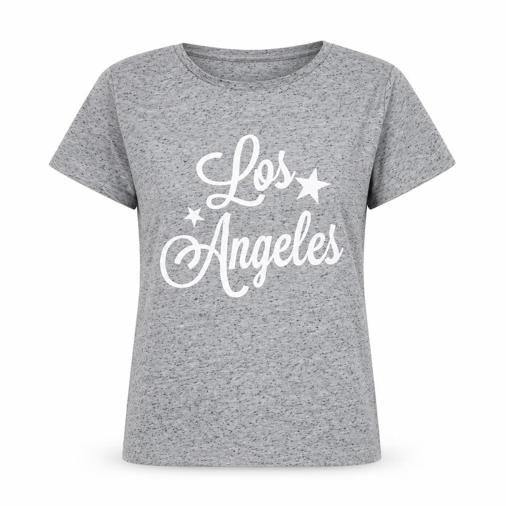 Front view of Primark women’s grey polyester basic t-shirt, size UK 6, round neck