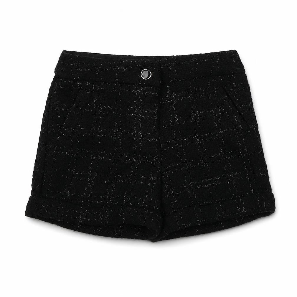 F&F Girls Black  Polyester Cut-Off Shorts Size 8-9 Years  Regular