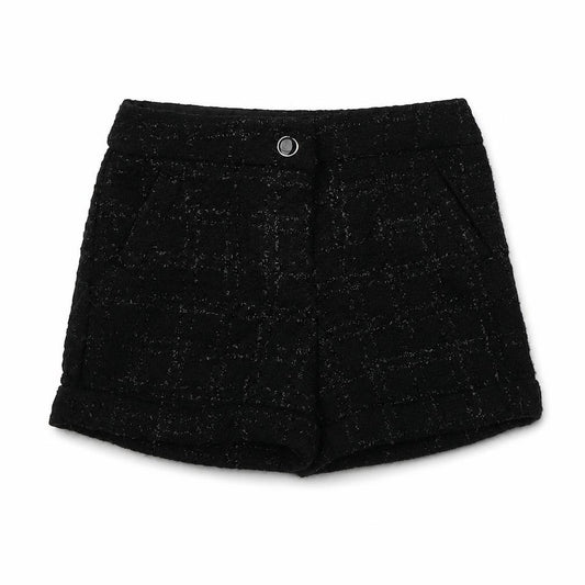 F&F Girls Black  Polyester Cut-Off Shorts Size 8-9 Years  Regular