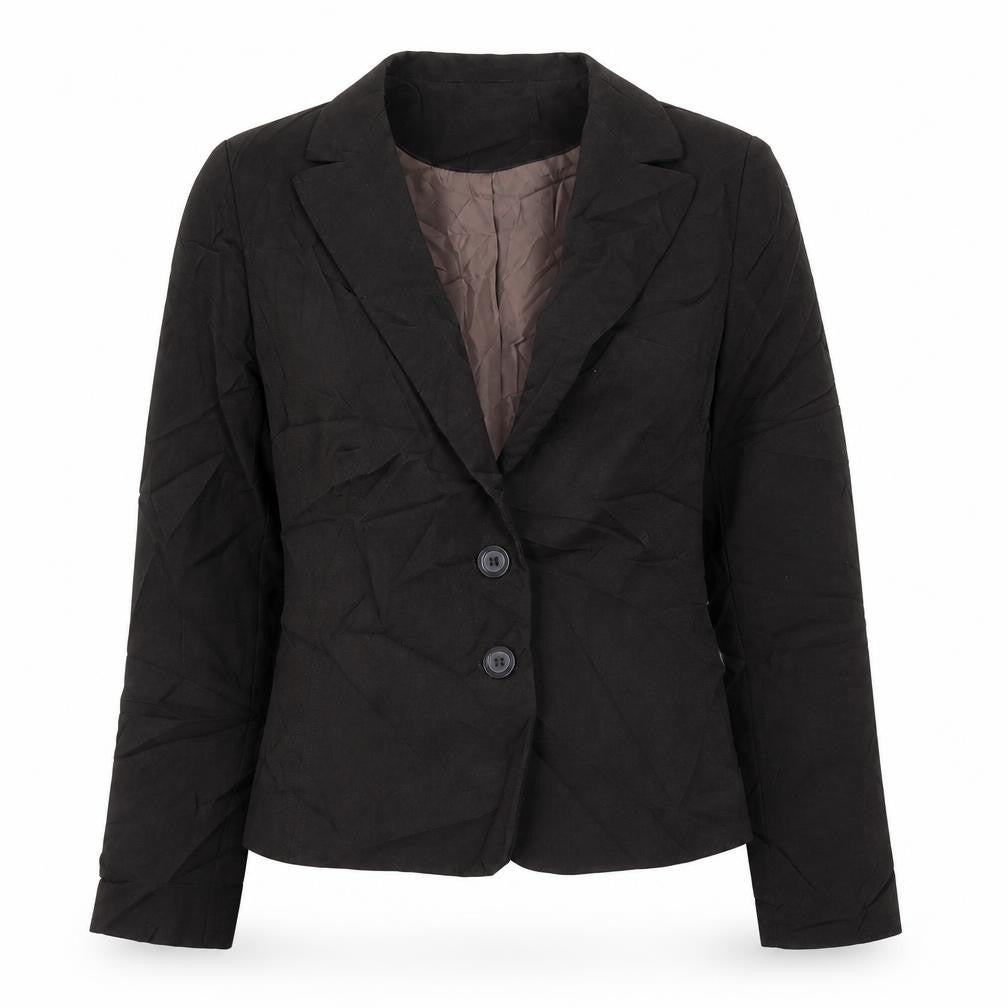 Front view of George women’s brown polyester jacket suit, size UK 8