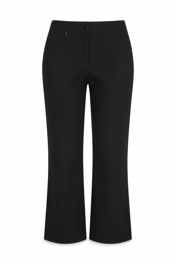 Preworn Womens Black  Polyester Dress Pants Trousers Size 32 L30 in Regular