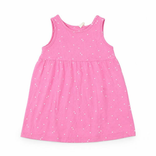 H&M Baby Pink  Cotton Basic T-Shirt Size 12-18 Months Round Neck