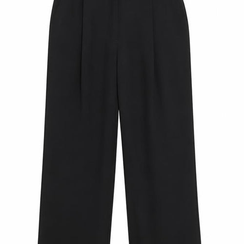 F7F Womens Black  Polyester Dress Pants Trousers Size 12 L20.5 in Regular