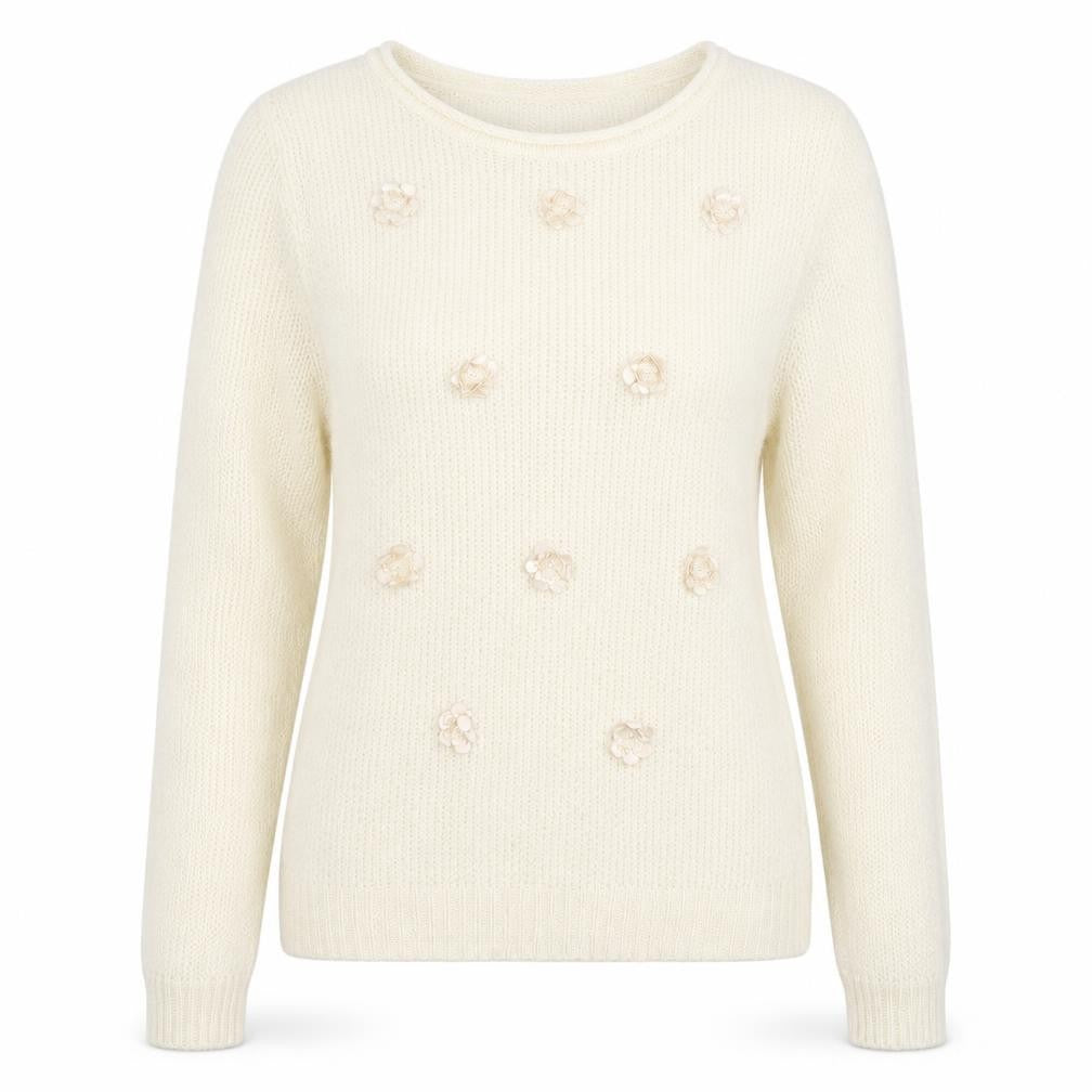 Dorothy Perkins Womens Yellow Round Neck Geometric Acrylic Pullover Jumper Size 10