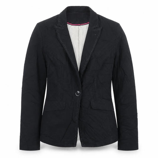 Front view of Next women’s black jacket blazer, size UK 10, button