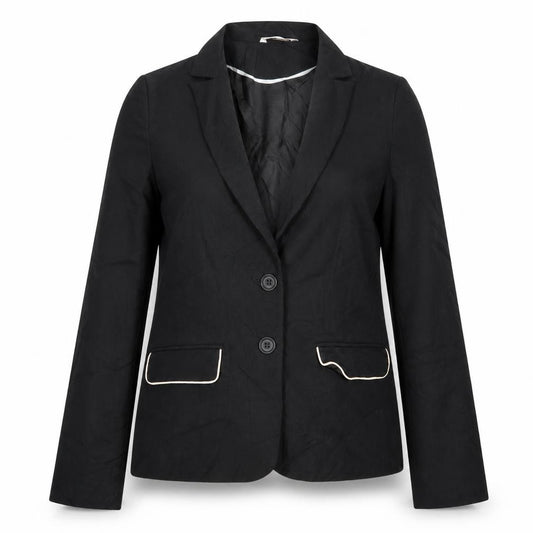 Front view of George women’s black jacket blazer, size UK 12, button