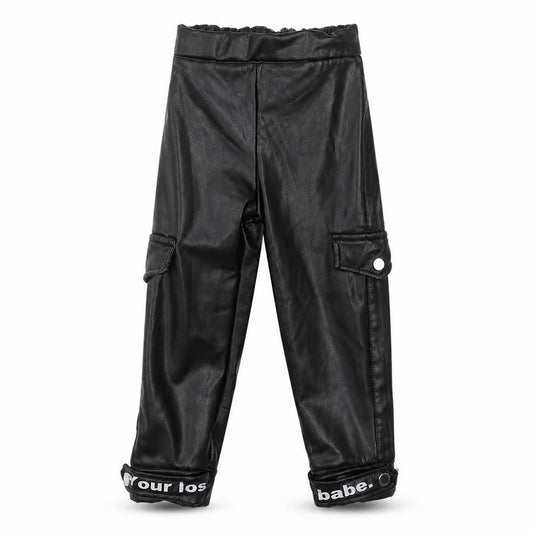 Bordo  Girls Black  Polyamide Cargo Trousers Size 3 Years  Regular