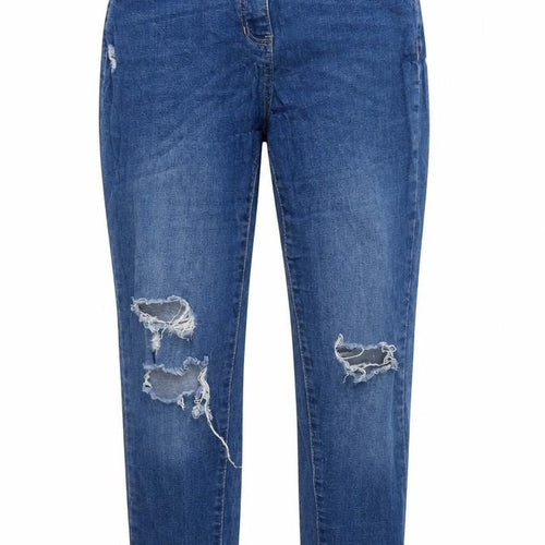 Parisian Womens Blue  Cotton Straight Jeans Size 8 L27 in Regular Zip