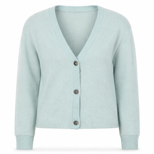 Dunnes Stores Womens Green V-Neck  Polyester Cardigan Jumper Size XS