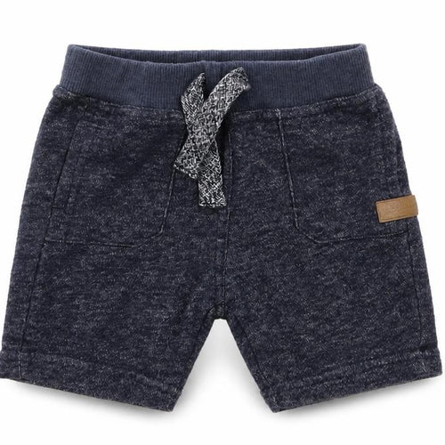 Mini Rebel Boys Blue  Cotton Cropped Trousers Size 12-18 Months  Drawstring