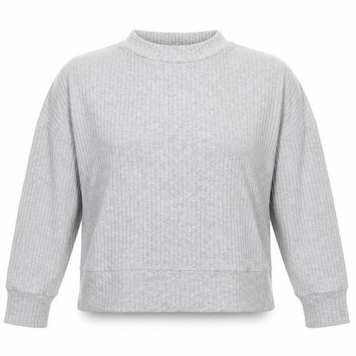 Primark Womens Grey  Viscose Jersey T-Shirt Size S High Neck - Ribbed
