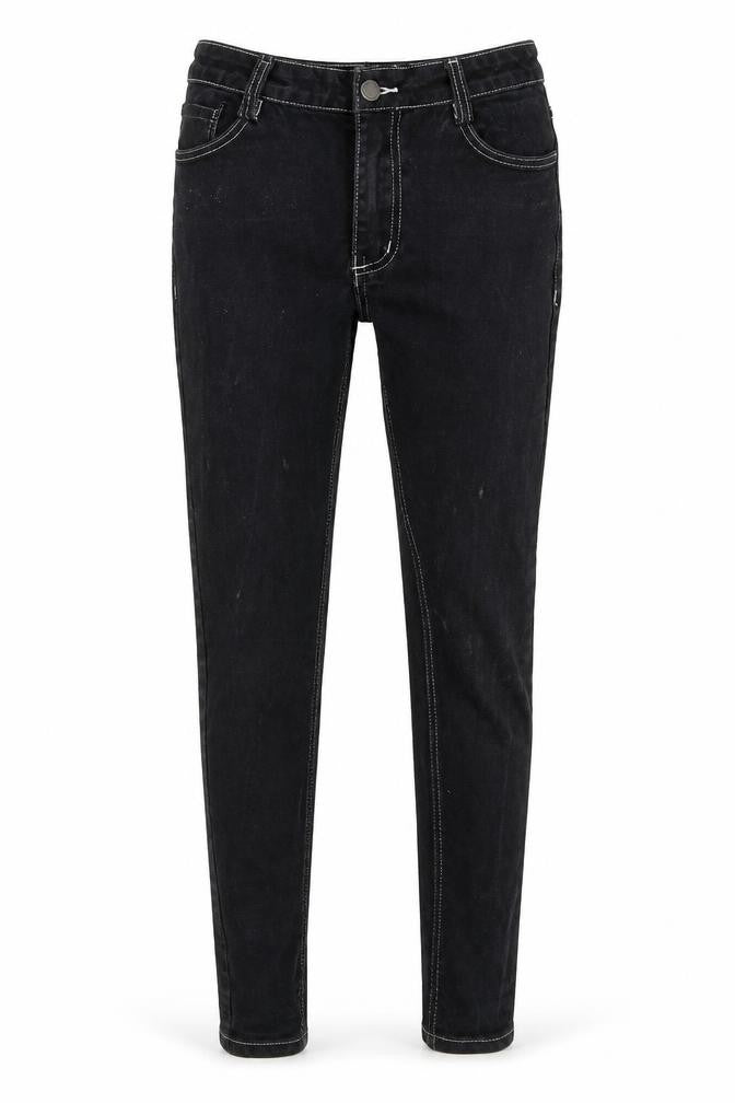The Rockin Rev Womens Black  Cotton Skinny Jeans Size 6 L25 in Slim Zip