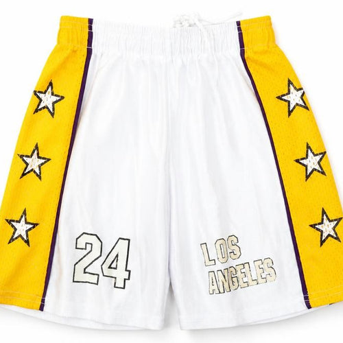 Preworn Boys White  Polyester Cargo Shorts Size 6 Years  Regular Tie - basketball