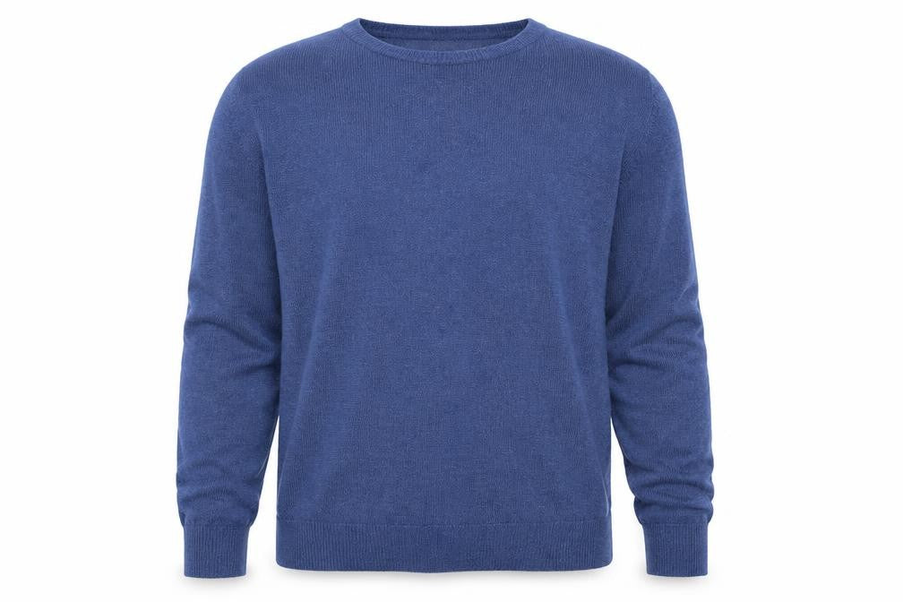 Cedar Wood State Mens Blue Round Neck  Acrylic Pullover Jumper Size XL