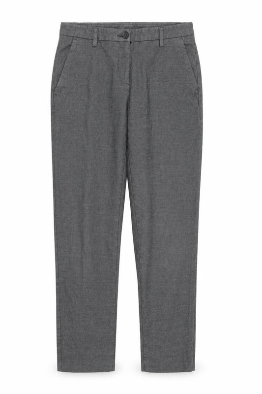 Front view of United Colors of Benetton boys’ grey viscose chino trousers, 26-inch leg regular