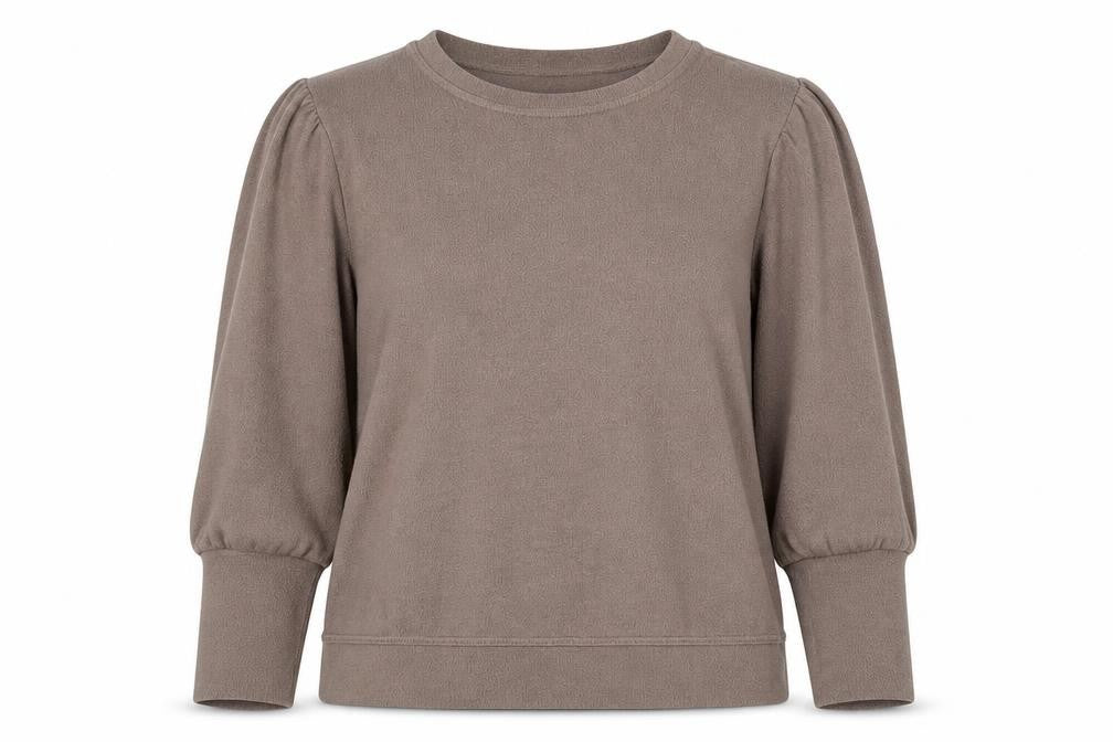 Front view of George women’s brown viscose pullover sweatshirt, size L, pullover