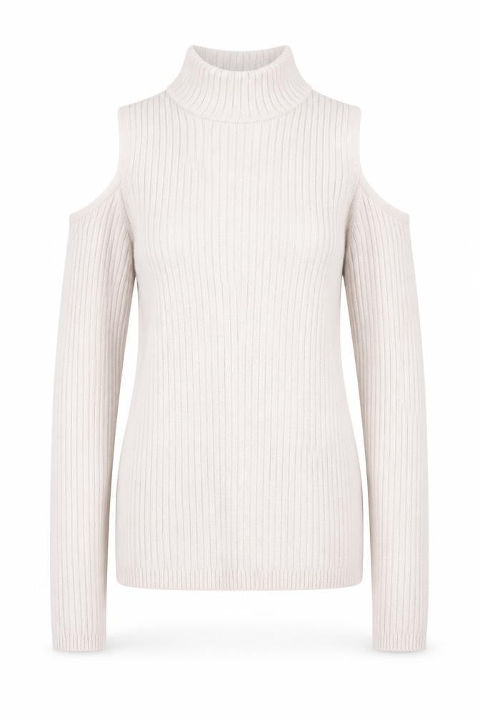 Front view of Atmosphere women’s pink mock neck viscose jumper, size UK 8