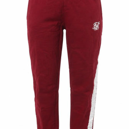 SikSilk Womens Red  Cotton Sweatpants Trousers Size 10 L28 in Regular Drawstring
