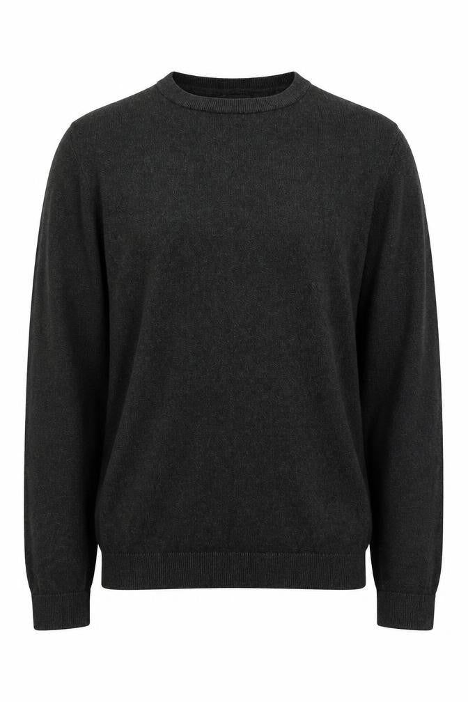 Front view of Topman men’s green round neck cotton jumper, size M