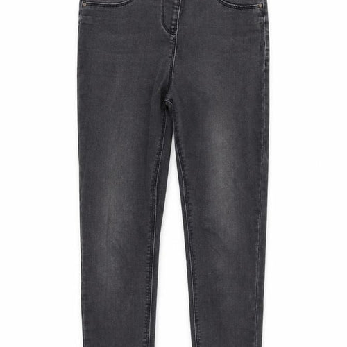 NEXT Girls Grey  Cotton Skinny Jeans Size 12 Years  Regular