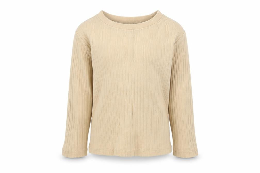 Front view of George boys’ beige cotton jumper, size 6-9, months