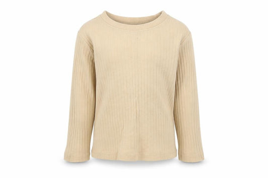 Front view of George boys’ beige cotton jumper, size 6-9, months