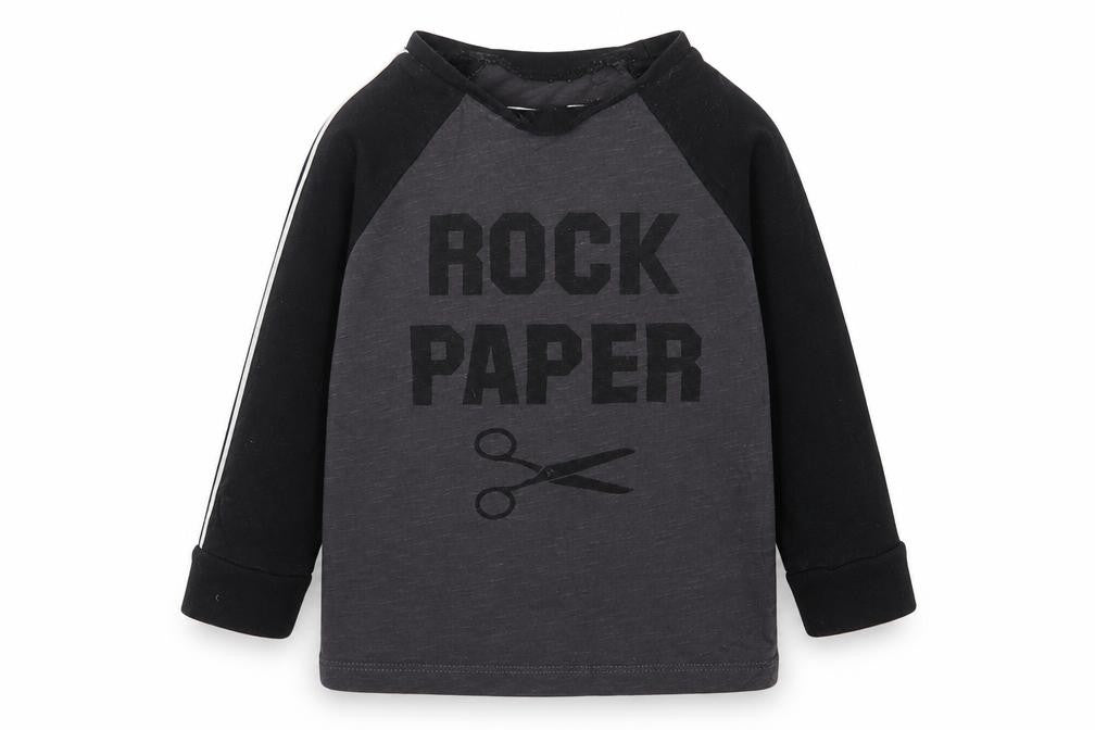 Front view of Mothercare boys’ grey cotton basic casual, size 12-18, months crew neck pullover