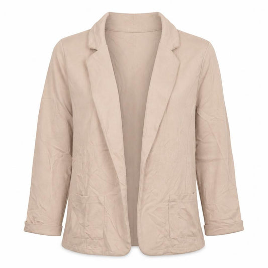 Front view of New Look women’s pink jacket blazer, size UK 12, button