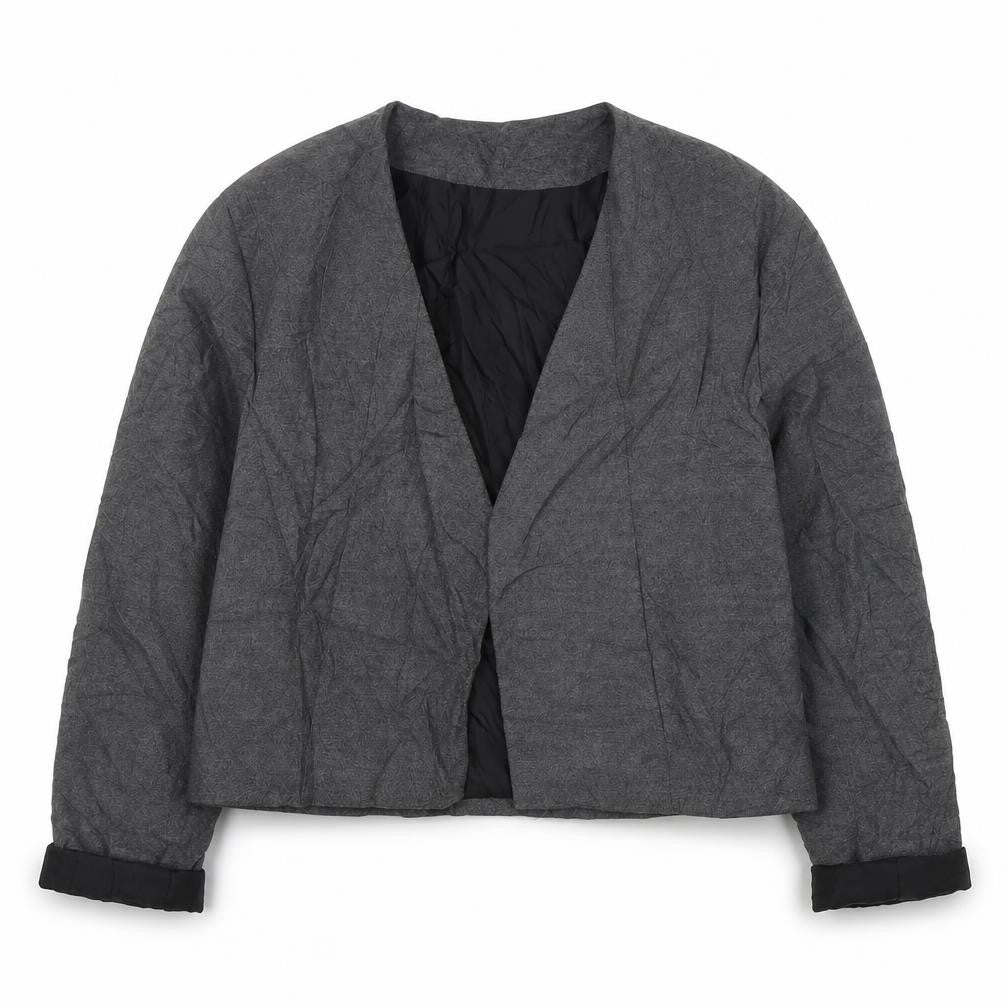 Front view of Dorothy Perkins women’s grey jacket blazer, size UK 10