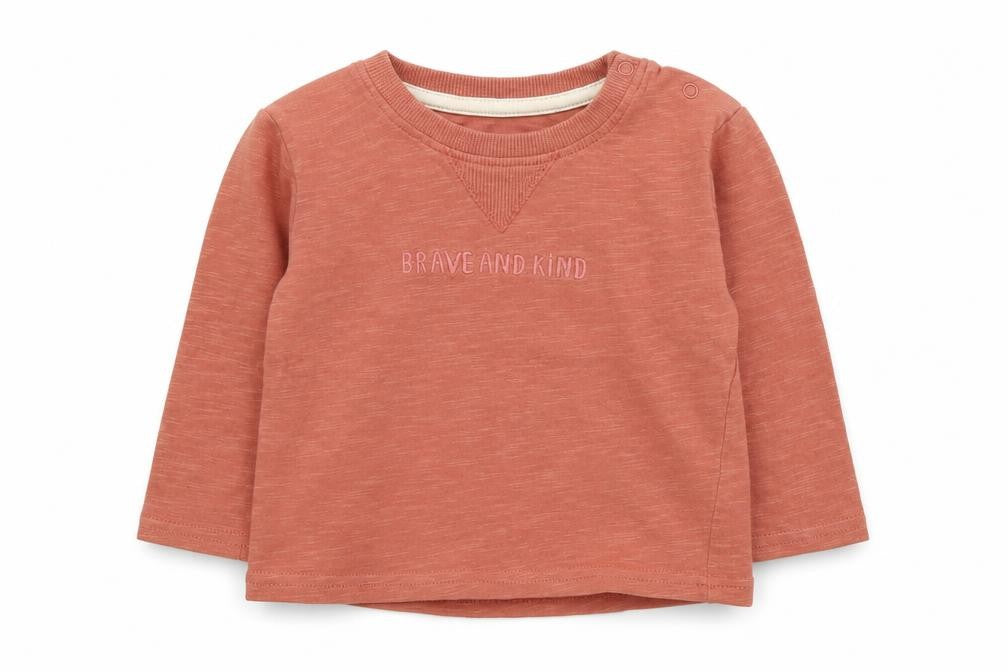 Primark Baby Pink  Cotton Basic T-Shirt Size 6-9 Months Crew Neck Snap - Slogan