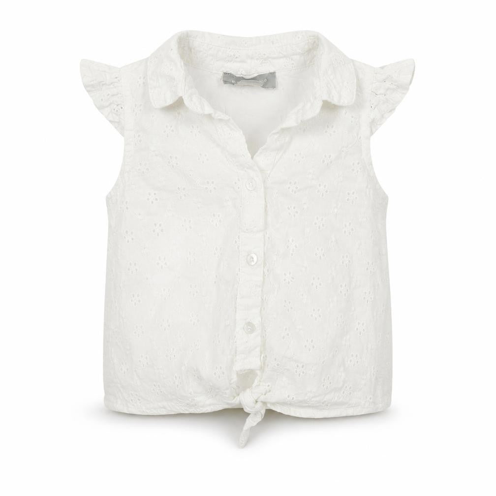 Front view of Primark Baby White Cotton Basic Button-Up, size 12-18, Months Collared Button