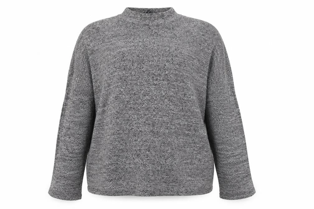 Front view of Divided women’s grey high neck polyester jumper, size L