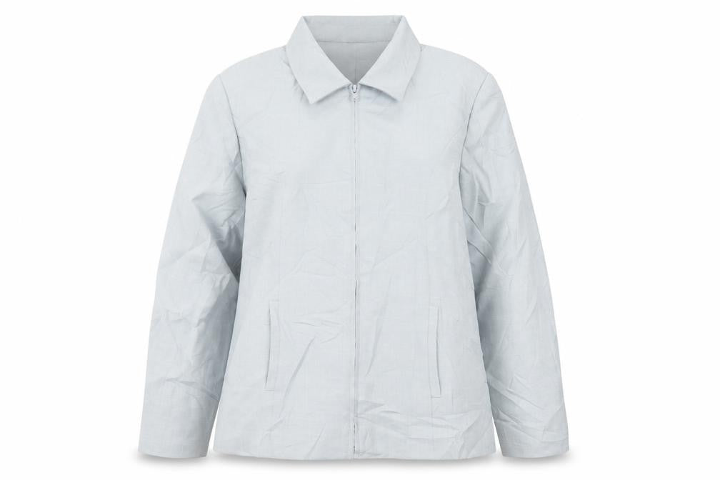 Front view of Berkertex women’s blue jacket, size UK 14, zip