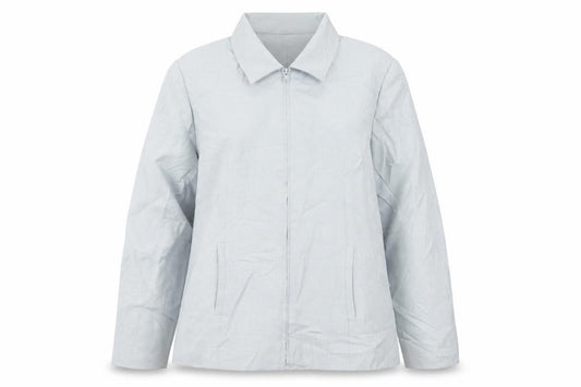 Front view of Berkertex women’s blue jacket, size UK 14, zip